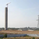 Plac budowy elektrowni Ostrołęka C we wrześniu 2020 roku