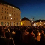 Protest w obronie sądów pod Pałacem Prezydenckim w Warszawie w 2017 roku